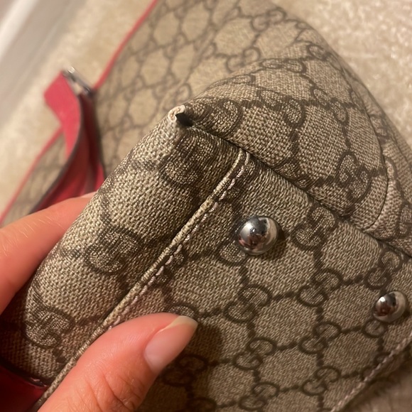 Hot Pink Gucci Coated Canvas Tote Purse Shoulder Bag - Picture 11 of 16